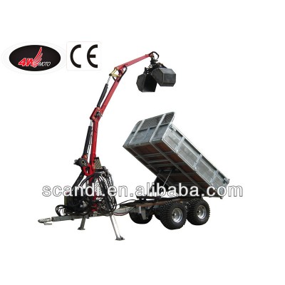 Hydraulic Tipping Box atv Log Trailer